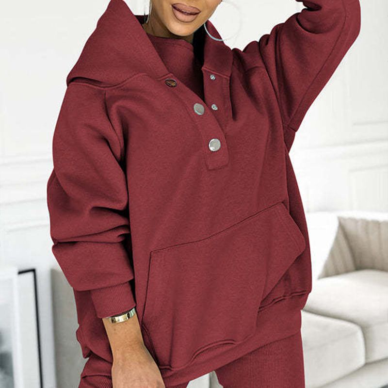 Driedelige damesset, hoodie, strak vest en broek, voor dagelijkse sport, 2025