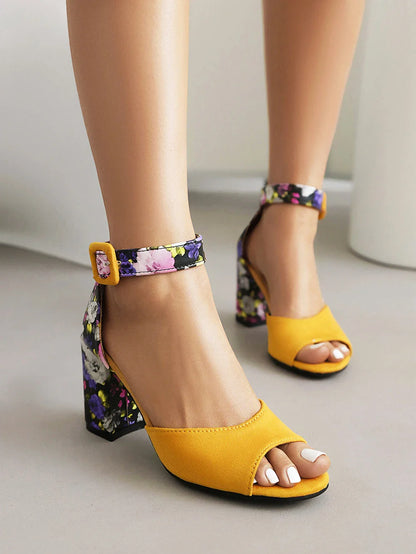 Fioretta - Square Heel Sandals