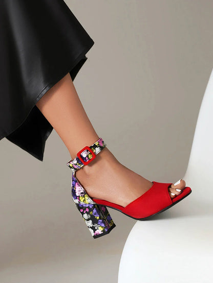 Fioretta - Square Heel Sandals