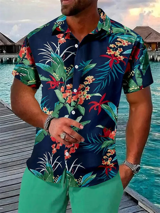 Luca Men's Short Sleeve Shirt and Shorts Set